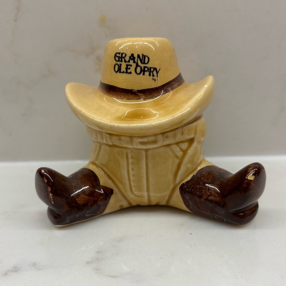 Vintage Grand Ole Opry Ceramic Cowboy Boot & Hat Salt and Pepper Shakers - Picture 2 of 9
